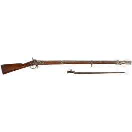 A percussion rifle similar to artillery rifle 1809/40/52 U-M, with bayonet