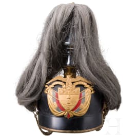 Helm f&uuml;r Offiziere, mit Paradebusch, deutsche Fertigung, um 1900