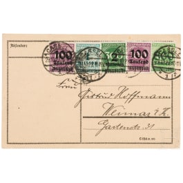 Philipp Scheidemann (1865-1939) - eigenh&auml;ndige und signierte Postkarte an die Sammlerin vom 25. X. 1923