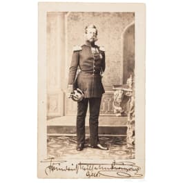 Kronprinz Friedrich Wilhelm von Preu&szlig;en (1831 - 1888) - Fotographie mit eigenh&auml;ndiger Unterschrift, 1862