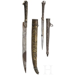 Zwei Bicak-Messer, balkant&uuml;rkisch, 19. Jhdt.