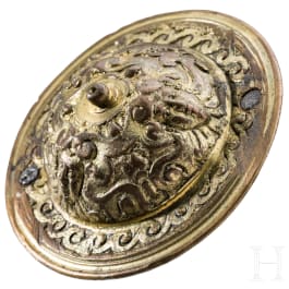 Zierbuckel einer Renaissance-Trense, deutsch oder franz&ouml;sisch, um 1600