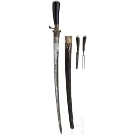Silbermontierte Jagdplaute, deutsch, datiert 1757