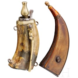 Zwei Pulverflaschen, deutsch, 18. Jhdt.