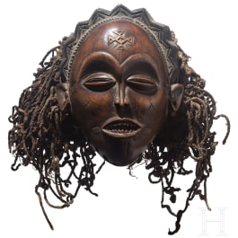 Mwana-Pwo-Maske der Chokwe, Mosambik, 20. Jhdt.