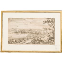 Stadtansicht von Passau aus Topographia Germaniae, Frankfurt a.M., 17. Jhdt.