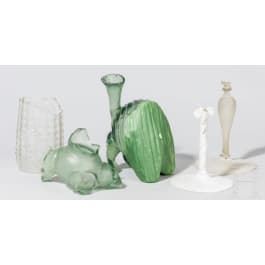 F&uuml;nf Glasfragmente, deutsch oder Niederlande, 17./18. Jhdt.