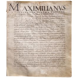 Emperor Maximilian II., letter of nobility, dated 1573