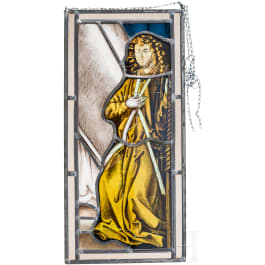 Gotische Bleiverglasung (Teil eines Kirchenfensters) mit Heiligendarstellung, Peter Hemmel von Andlau (um 1420 Andlau - 1506 Stra&szlig;burg), um 1477/78