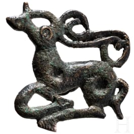 A bronze deer-shaped fitting, Euasian steppes, 5th - 3rd century B.C.