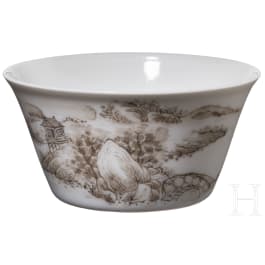 Koppchen mit Grisaillemalerei, China, wohl 18. Jhdt.