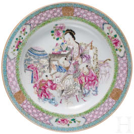 Famille-Rose-Teller, China, wohl Yongzheng-Periode (1723-35)