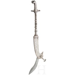 A rare weapon with folding blade, India, ca. 1925