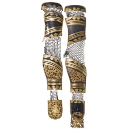 A pair of Japanese Yoshitsune kote, late Edo/Meiji period