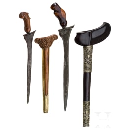 Two keris daggers, Bali, Indonesia, 20th century