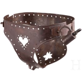 A chastity belt, collector's replica in the style of the 16th/17th century