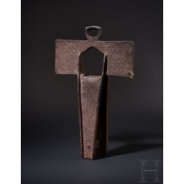 A Spanish colonial iron stirrup (estribo de cruz), Mexico,18th century