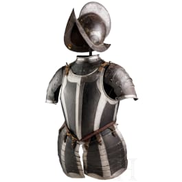 A German black-and-white pikeman's armour, circa 1600