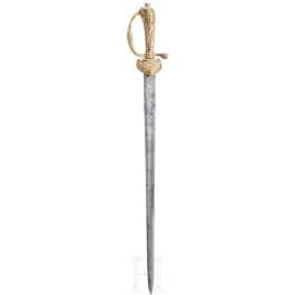 A german gilded hunting hanger, mid 18th century