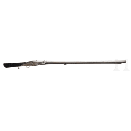 A heavy German rampart rifle with combined wheel and matchlock, circa 1570