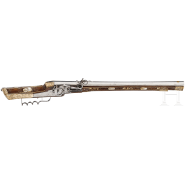 A heavy bone-inlaid wheellock rifle, Nuremberg, circa 1620