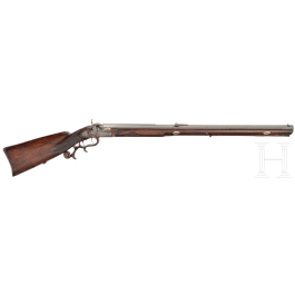 A converted german percussion rifle, circa 1800