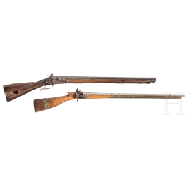 Two muzzle-loading rifles, Turkey and Germany, circa 1800