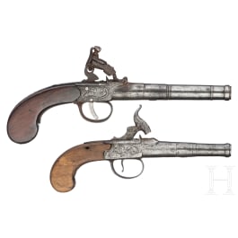Two percussion pocked pistols, London, circa 1740