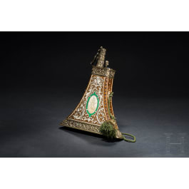 A significant deluxe powder flask from the armoury of the Dukes of Saxony, circa 1600