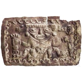 Pr&auml;kolumbische Tumbaga Gewandapplike, Peru, wohl Chimu-Kultur, 900 - 1500 n. Chr.