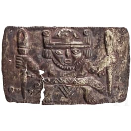 Pr&auml;-Kolumbische Tumbaga-Gewandapplike, Peru, wohl Chimu-Kultur, 900 - 1500 n. Chr.