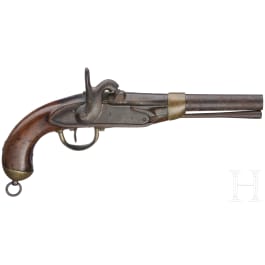A percussion cavalry pistol M 1822 T Neuf, with two flintlock cocks