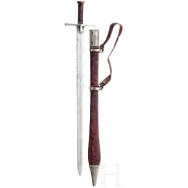 Silbermontierte Kaskara, Sudan, 19. Jhdt.
