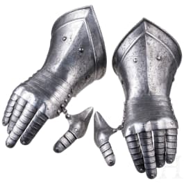 Ein Paar Panzerhandschuhe, deutsch, um 1570