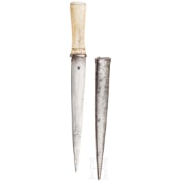 Kleiner Dolch mit ge&auml;tzter Eisenscheide, wohl Russland, Mitte 19. Jhdt.