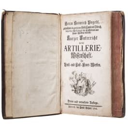 Heinrich Vogels, "Kurzer Unterricht in der Artillerie-Wissenschaft, zu Ernst- und Lust-Feuer-Werken", Z&uuml;rich, 1756