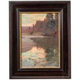 “Isaraltwasser, January Evening”, Carl Bössenroth (Berlin 1863–1935), 1899