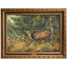 „Der Beihirsch“, Wilhelm Buddenberg (Trier 1890–1967 Neuss)