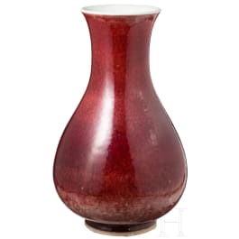 Gro&szlig;e "Ochsenblut"-glasierter Yuhuchunping Vase, wohl Kangxi - Qianglong Periode, 18. Jhdt.