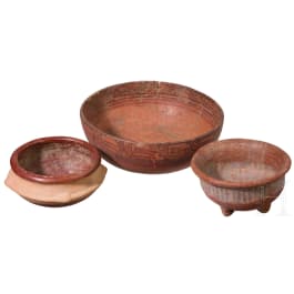 Drei pr&auml;kolumbische Schalen, wohl Ekuador, Carchi, 800 - 1500 n. Chr.