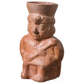 Pr&auml;kolumbisches Figurengef&auml;&szlig;, peruanische Nordk&uuml;ste, wohl Moche-Kultur, 4. - 8. Jhdt.