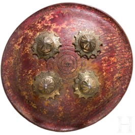 Lederner Faustschild, Indien, 19. Jhdt.
