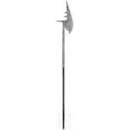 Sp&auml;tgotische Hellebarde, s&uuml;ddeutsch, um 1490/1500