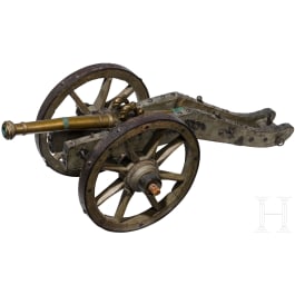 Modellkanone mit Bronzerohr, s&uuml;ddeutsch, um 1700
