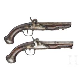 Ein Paar Perkussionspistolen, Frankreich, um 1780