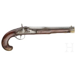 Aptierte Perkussionspistole, deutsch, um 1780