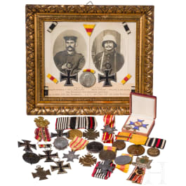 A small group of orders and decorations