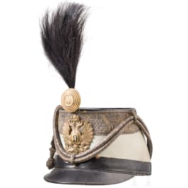 A shako for junior officers in the Imperial and Royal Hussar Regiment &lsquo;Count N&aacute;dasdy&rsquo; No. 9