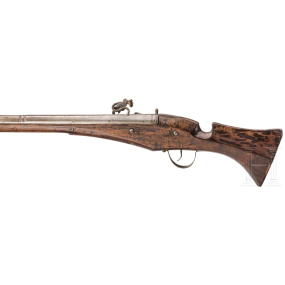 A heavy German matchlock musket, mid-17th century