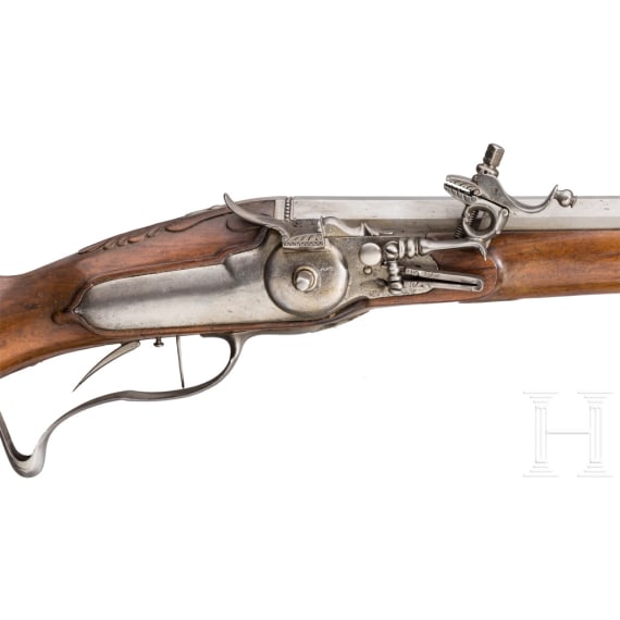 A central German wheellock rifle, so-called "M&uuml;llerb&uuml;chse", circa 1680